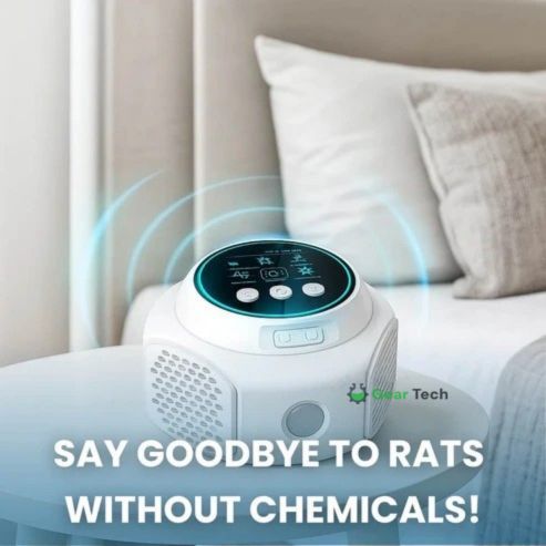 Davy | Plug-In Ultrasonic Rat Repellent | Chemical-Free. Silent & Covers Up to 3200 sq. ft. for Indoor and Outdoor Use