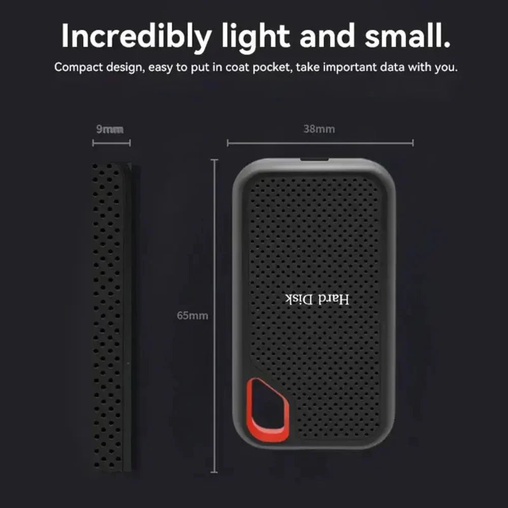 Davy | Portable External SSD Drive High-Speed Data Transfer Shockproof Storage