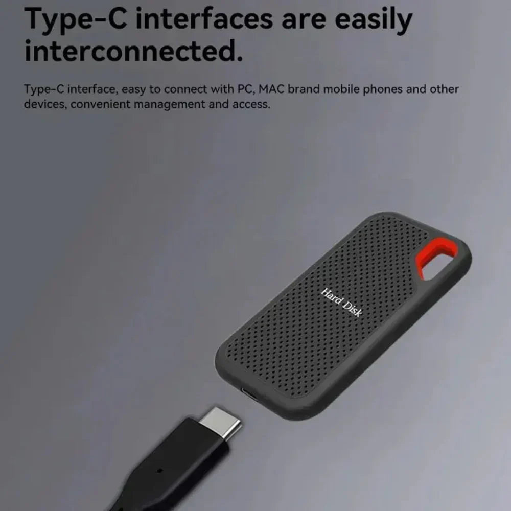 Davy | Portable External SSD Drive High-Speed Data Transfer Shockproof Storage