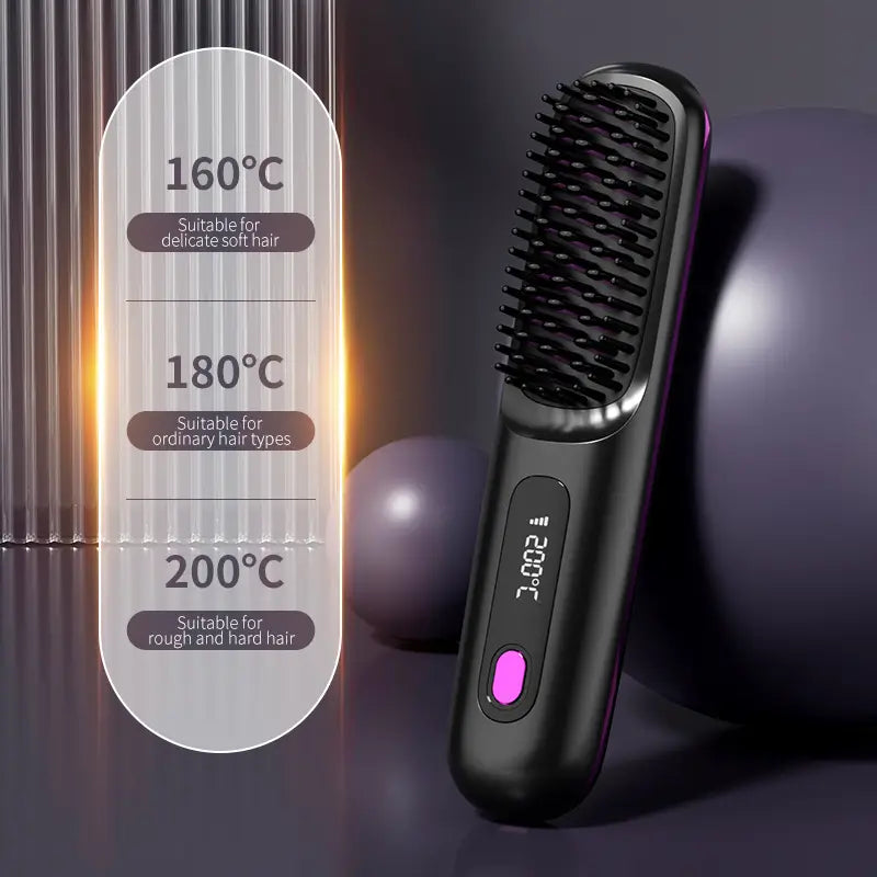 Davy | Portable Hair Styling Brush | Smooth and Healthy Hair Anytime, Anywhere