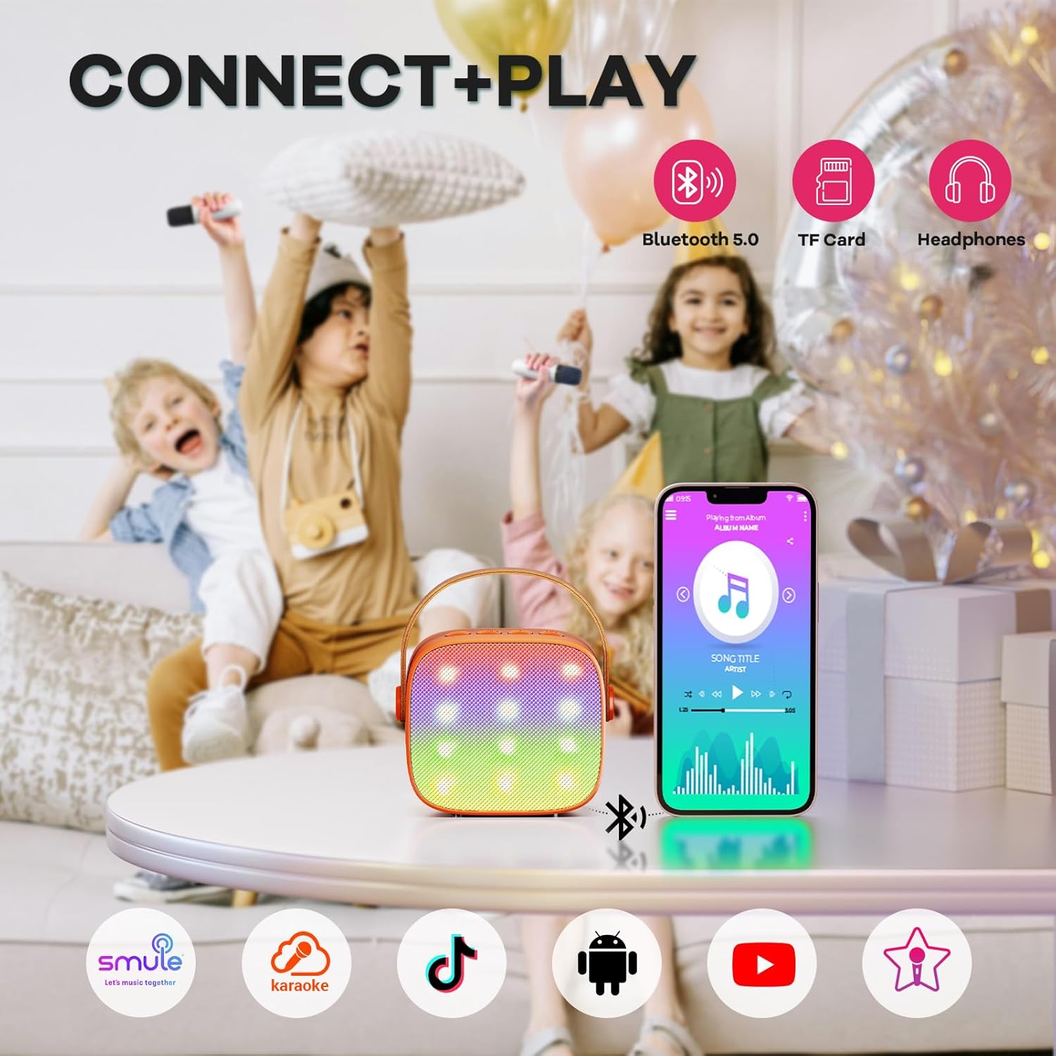 Davy | Portable Mini Karaoke Machine with Bluetooth Speaker and 2 Wireless Microphones – Veylo