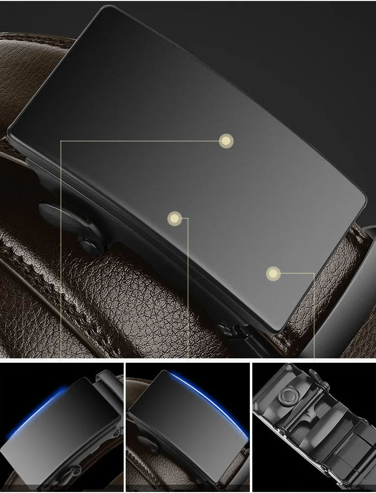 Davy | Premium PU Leather Belt – Luxury Automatic Buckle for Men