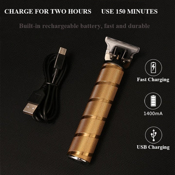 Davy | Professional Hair Clippers for Men Gold Set | Gold Cordless Clippers