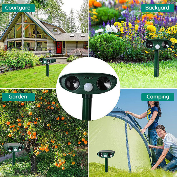 Davy | Raccoon Outdoor Ultrasonic Repeller - Solar-Powered Ultrasonic Animal and Pest Repellent - Get Rid of Raccoons Within 48 Hours