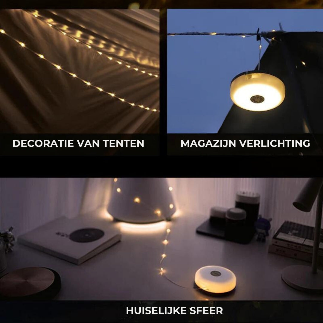 Davy | Rechargeable Waterproof Camping Lamp with Light Strip