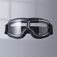 Davy | RoadRider | Vintage Motorcycle Goggles with Interchangeable Lenses and Comfort Padding
