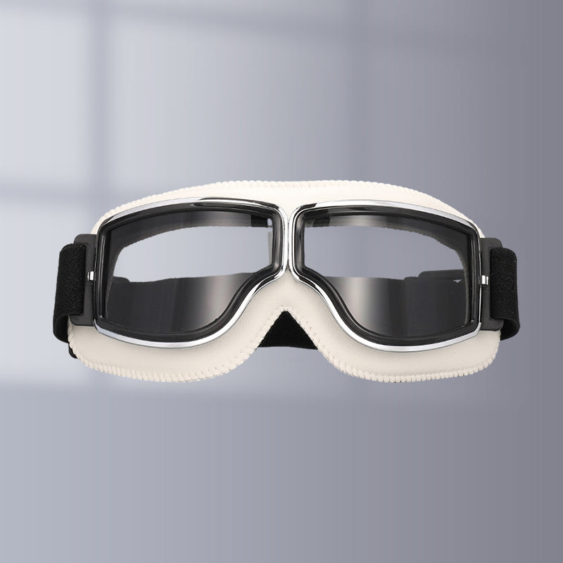 Davy | RoadRider | Vintage Motorcycle Goggles with Interchangeable Lenses and Comfort Padding