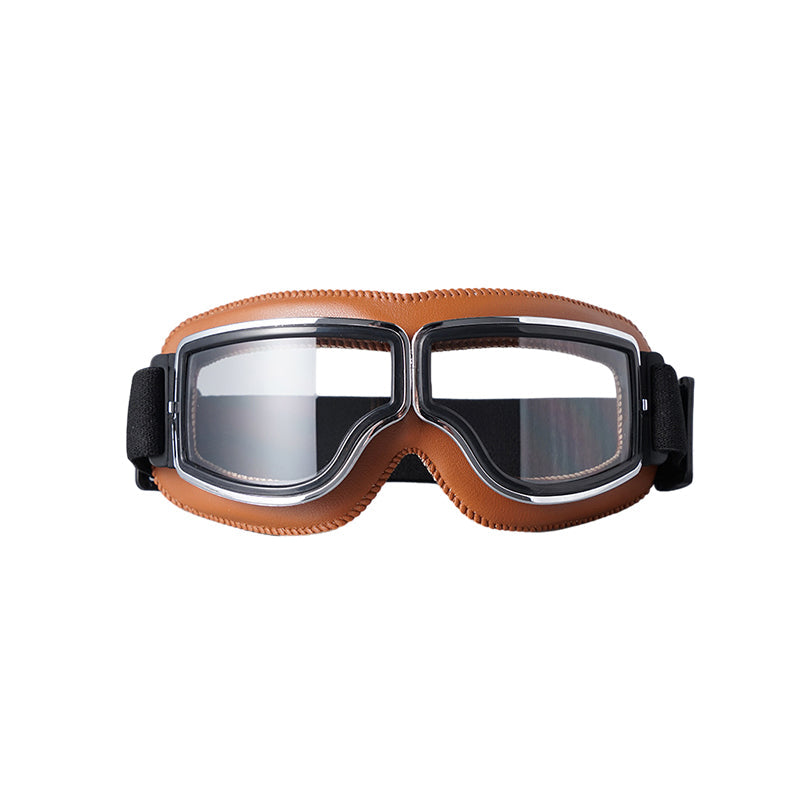 Davy | RoadRider | Vintage Motorcycle Goggles with Interchangeable Lenses and Comfort Padding