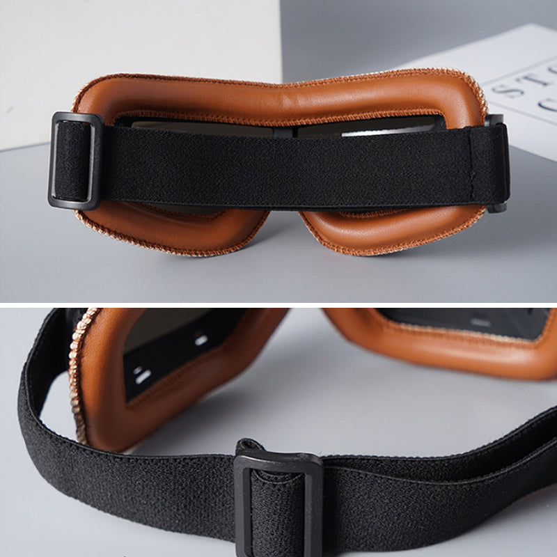 Davy | RoadRider | Vintage Motorcycle Goggles with Interchangeable Lenses and Comfort Padding
