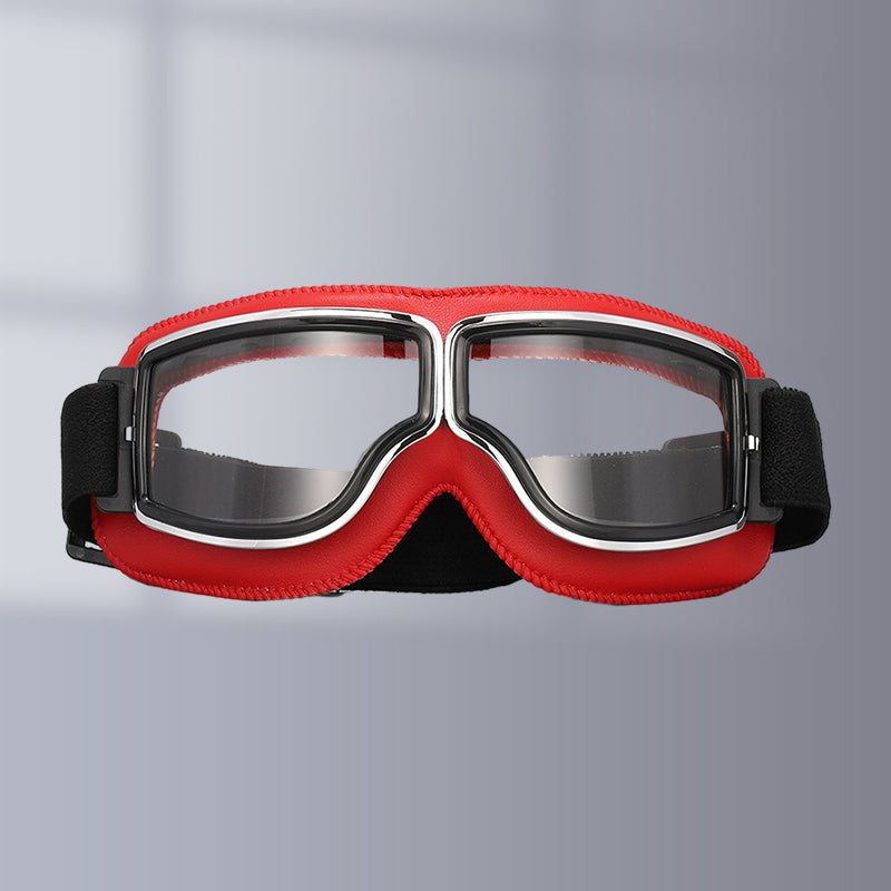 Davy | RoadRider | Vintage Motorcycle Goggles with Interchangeable Lenses and Comfort Padding
