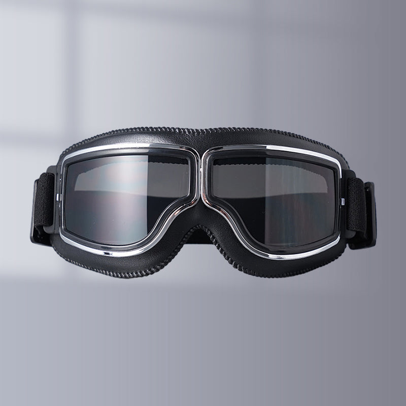 Davy | RoadRider | Vintage Motorcycle Goggles with Interchangeable Lenses and Comfort Padding