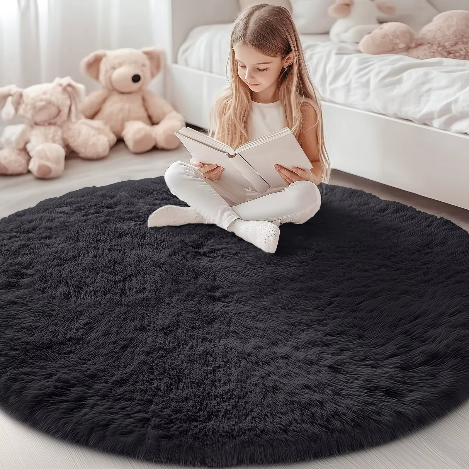 Davy | Round Shag Rug 150 cm