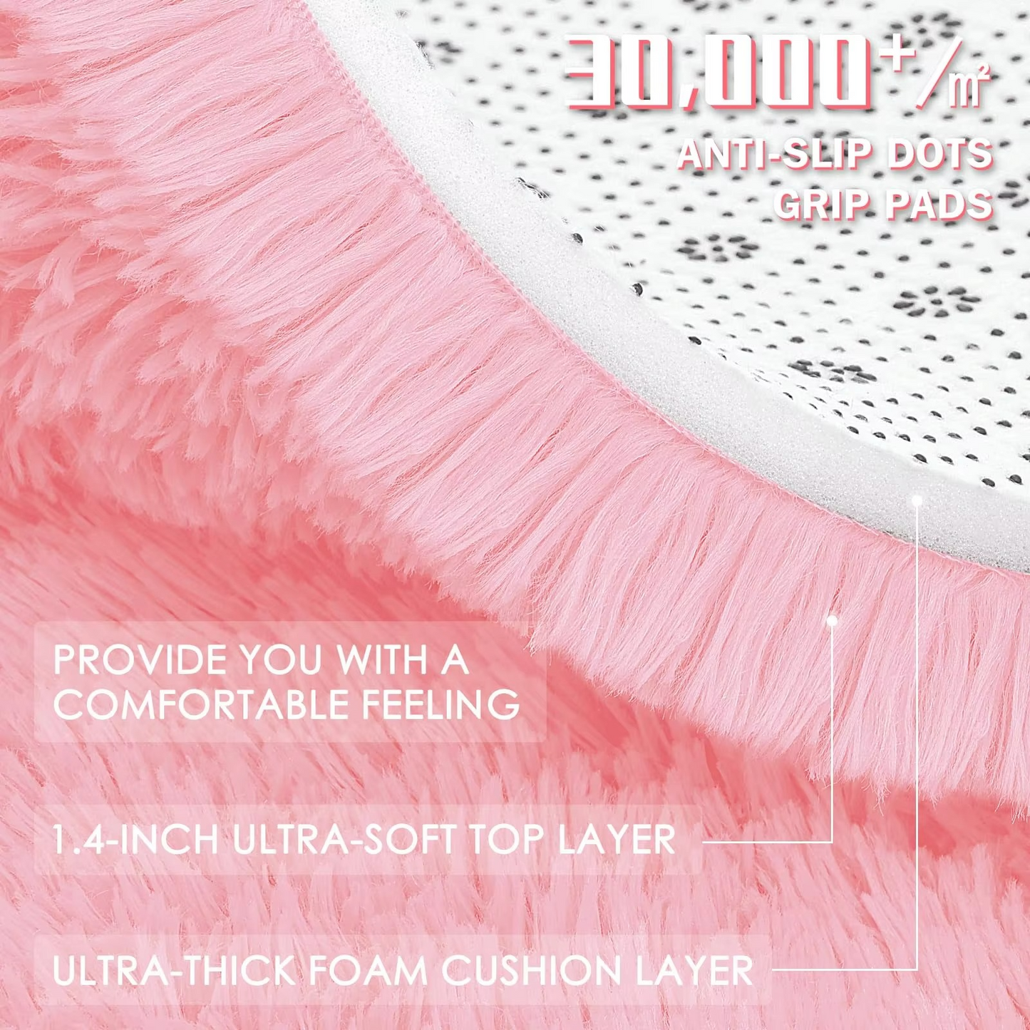 Davy | Round Shag Rug 150 cm