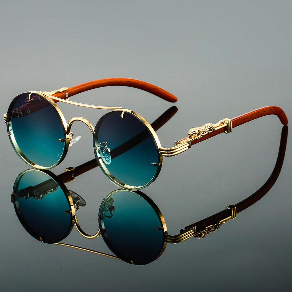 Davy | Round Sunglasses with Snake Decoration