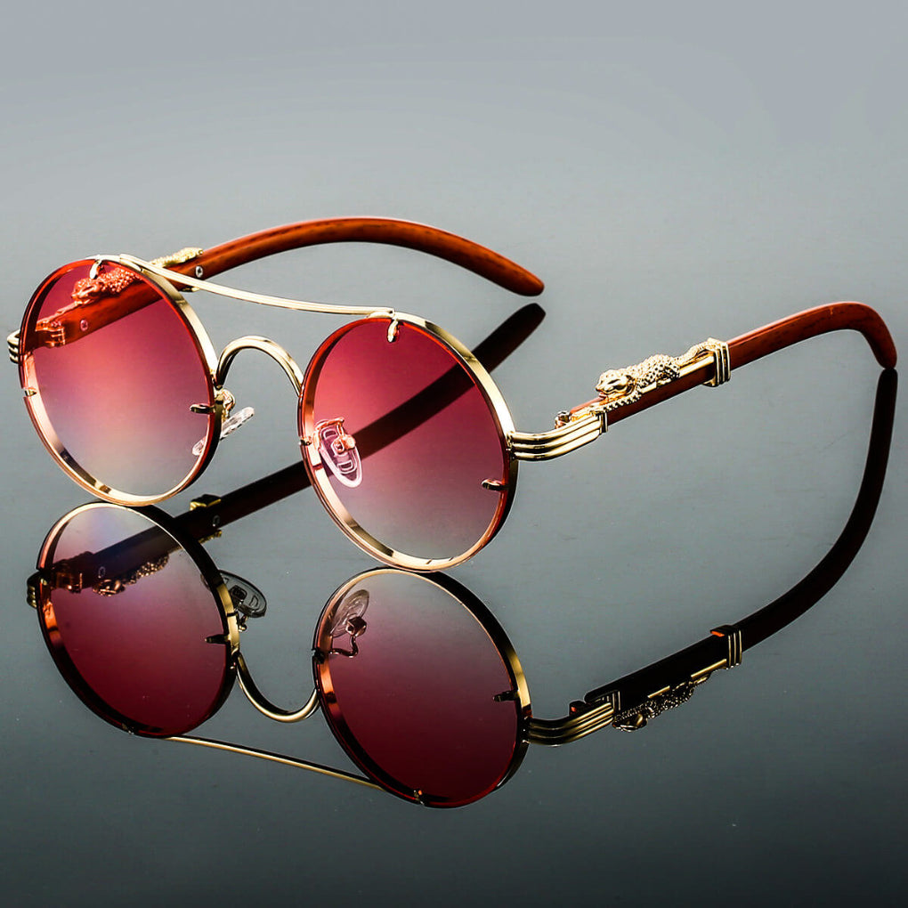Davy | Round Sunglasses with Snake Decoration
