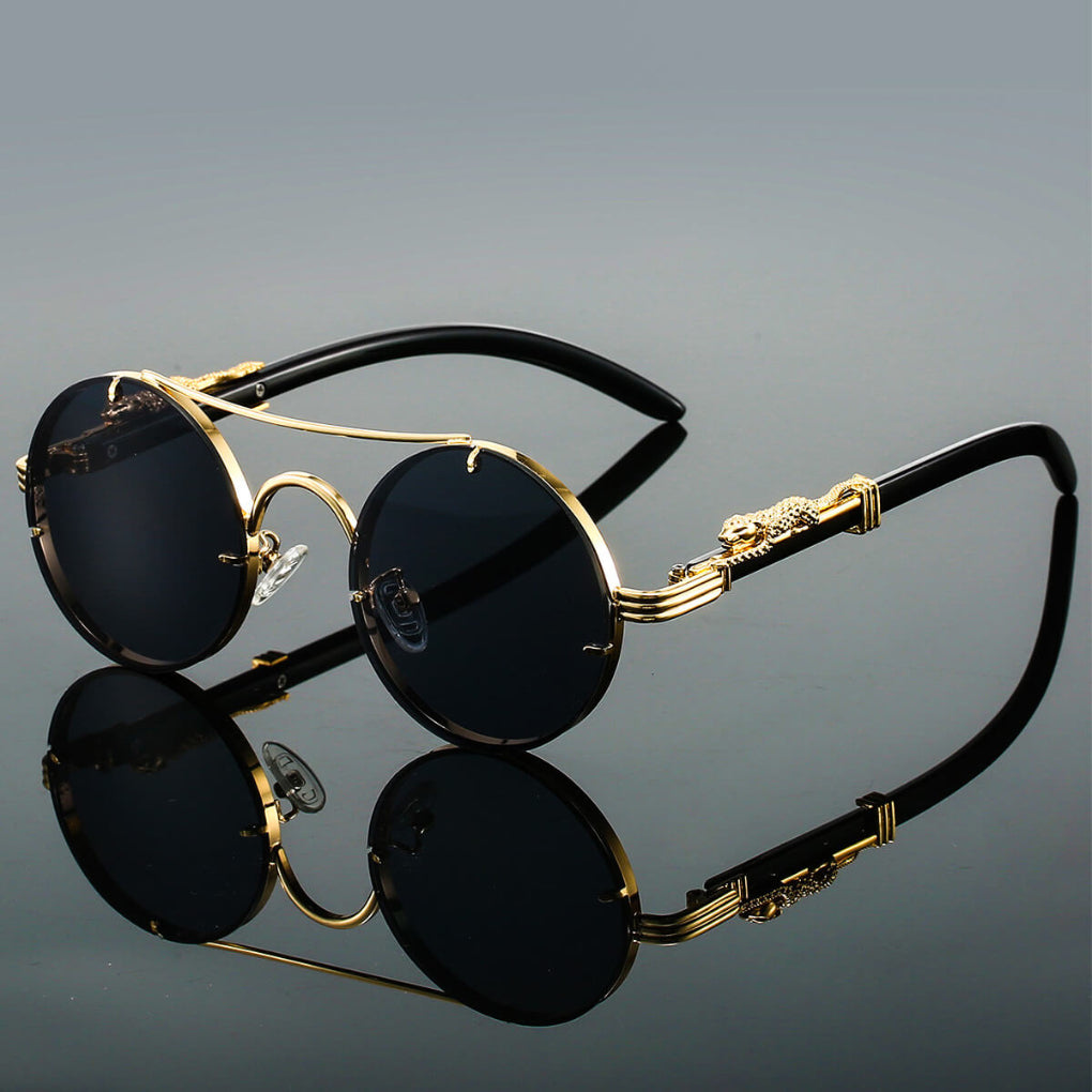 Davy | Round Sunglasses with Snake Decoration