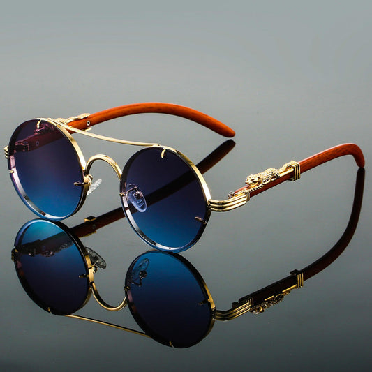 Davy | Round Sunglasses with Snake Decoration