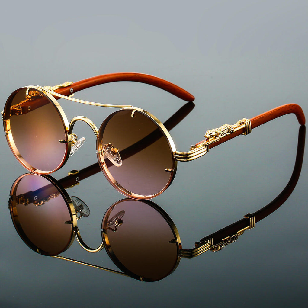 Davy | Round Sunglasses with Snake Decoration