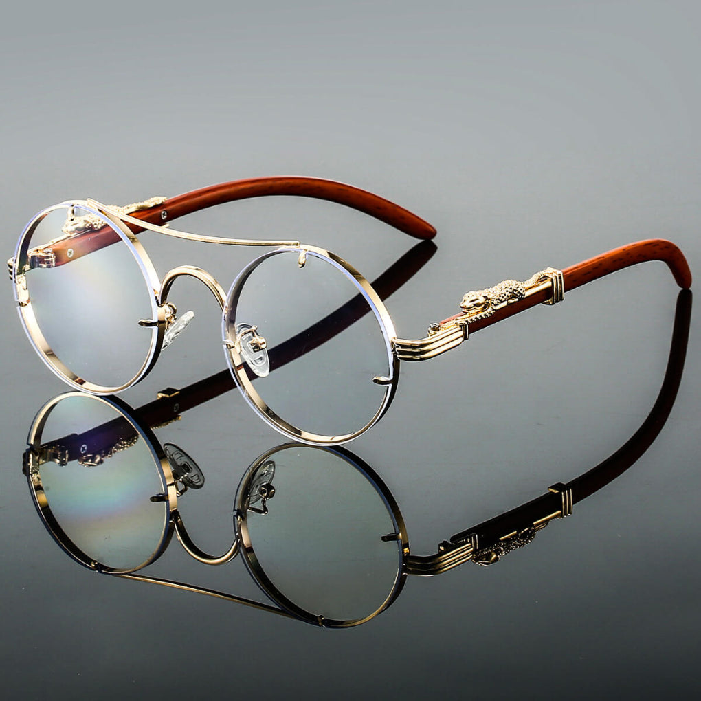 Davy | Round Sunglasses with Snake Decoration