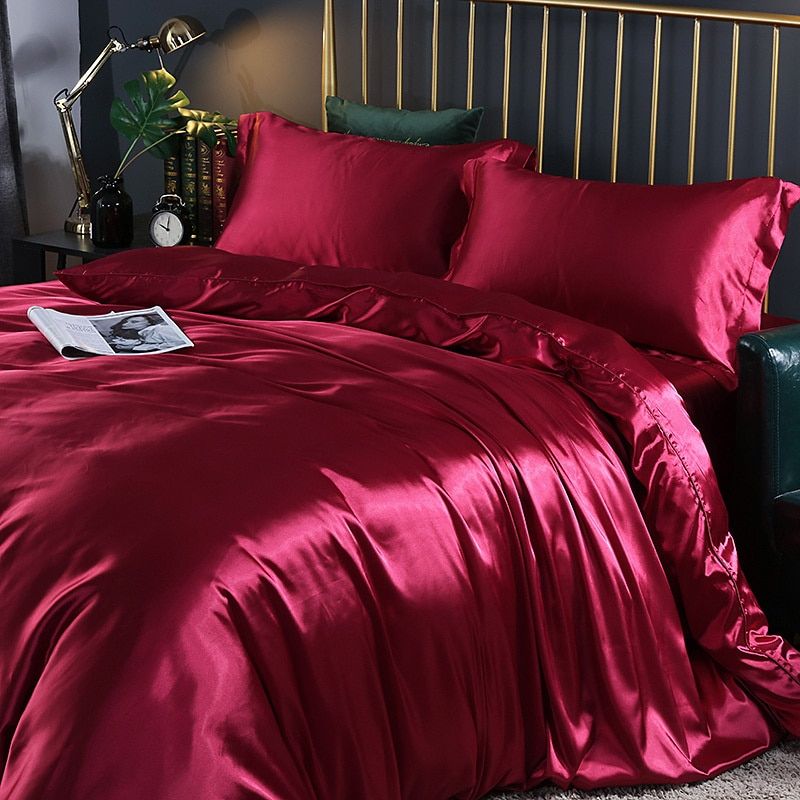 Davy | Satin Duvet Cover Set - Smooth & Silky