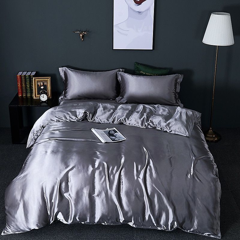 Davy | Satin Duvet Cover Set - Smooth & Silky