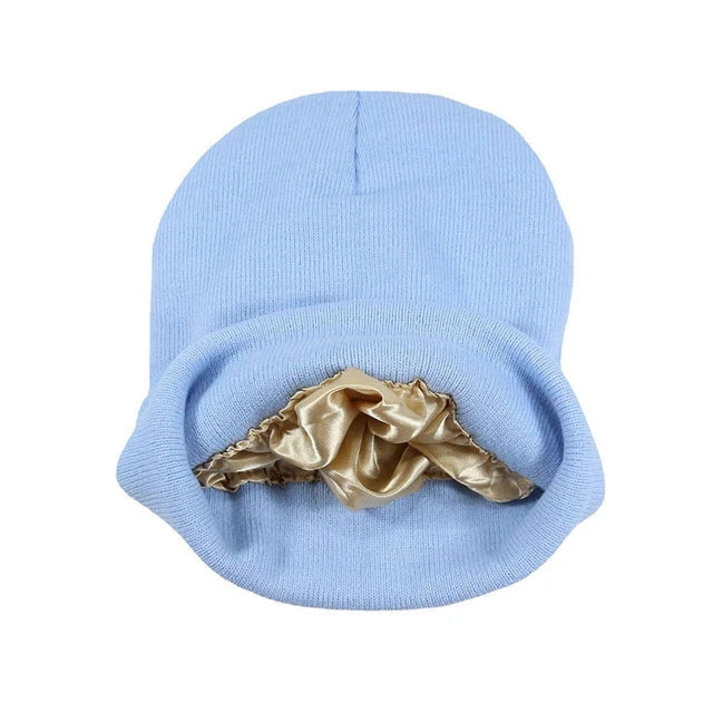 Davy | Satin Lined Knit Beanie Hat