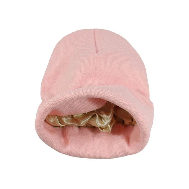 Davy | Satin Lined Knit Beanie Hat