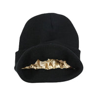Davy | Bonnet en laine tricotée avec doublure en satin