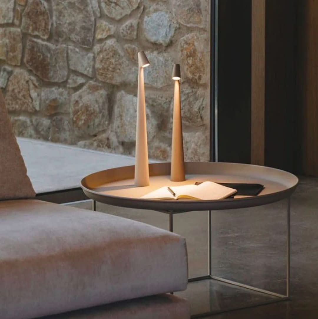 Davy | Scandinavian Drip-Free Table Lamp | Touch Control & USB Charging