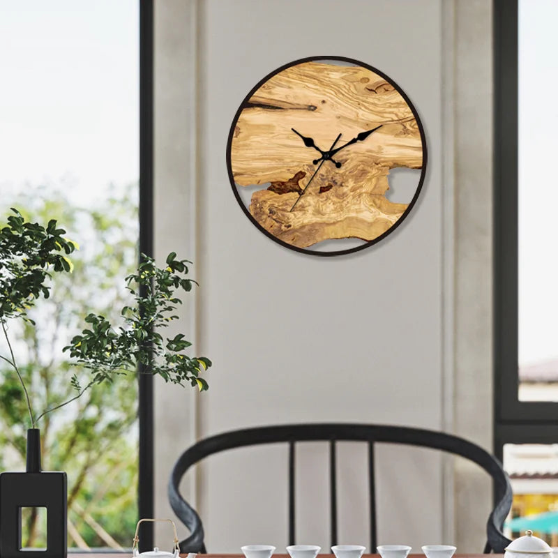 Davy | Silent Wall Clock Made of Acrylic and Wood