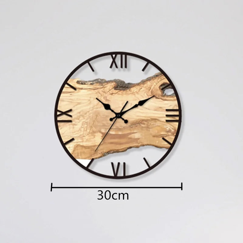 Davy | Silent Wall Clock Made of Acrylic and Wood