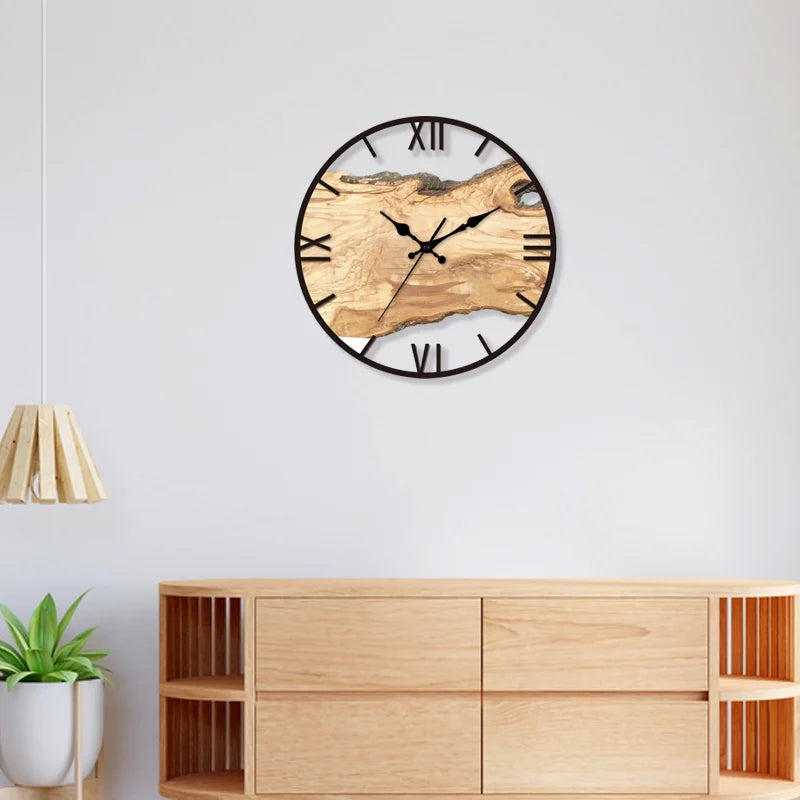 Davy | Silent Wall Clock Made of Acrylic and Wood