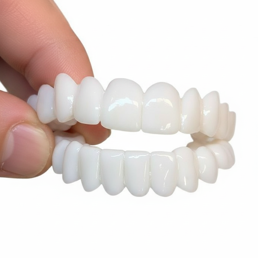 Davy | Smile Veneers | Customizable Cosmetic Tooth Covers | Medical Special Resin | Instant Smile Correction | Upper & Lower Jaw