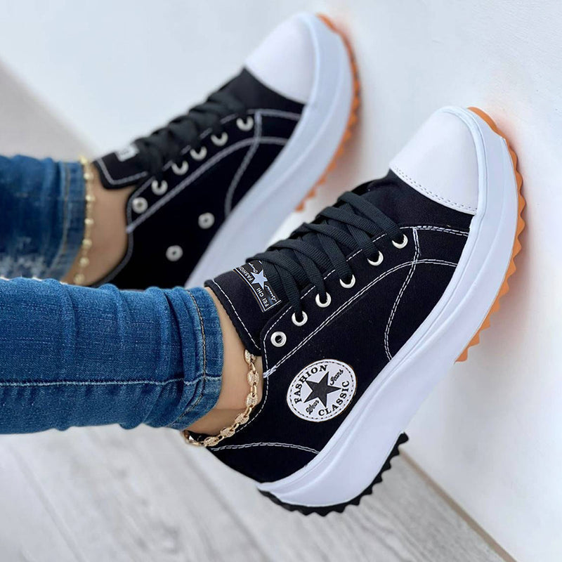 Davy Sneaker Women Thick Sole Lacing