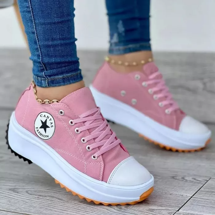 Davy Sneaker Women Thick Sole Lacing
