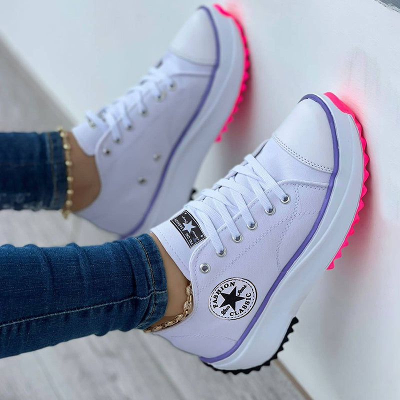 Davy Sneaker Women Thick Sole Lacing