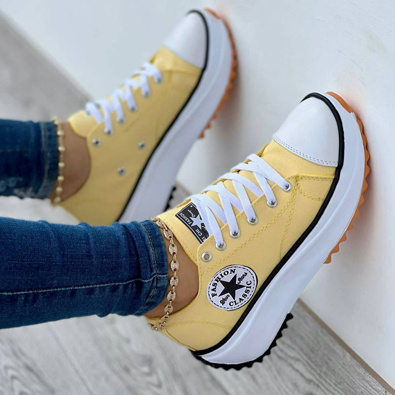 Davy Sneaker Women Thick Sole Lacing
