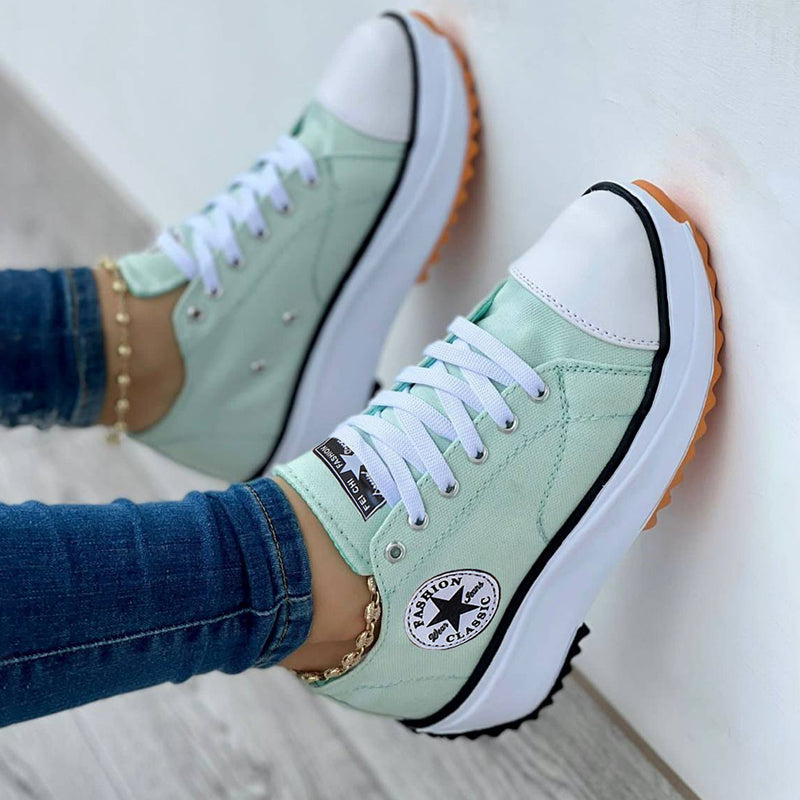Davy Sneaker Women Thick Sole Lacing