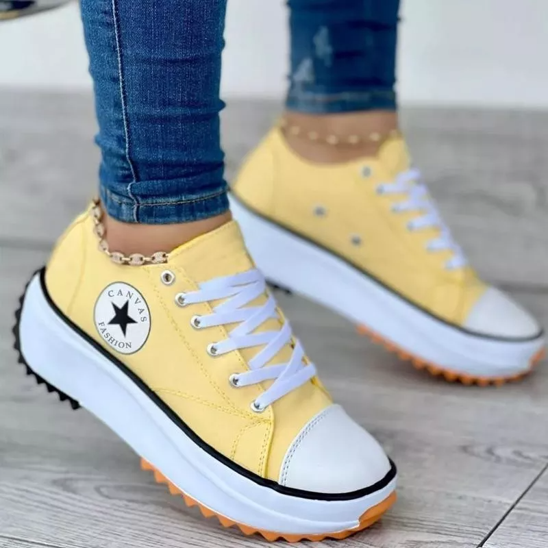 Davy Sneaker Women Thick Sole Lacing