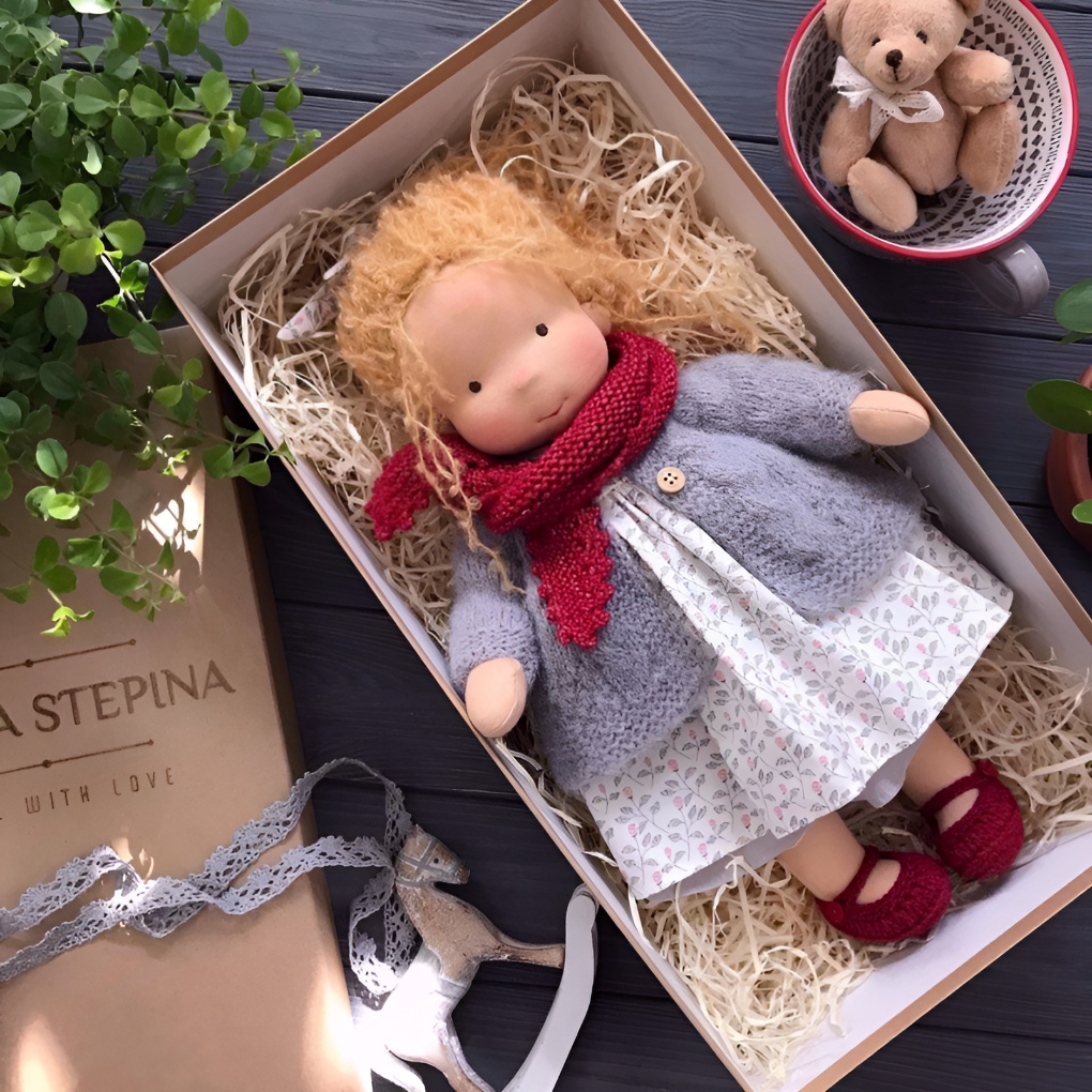 Davy | Soft Waldorf Cuddly Doll with Natural Features