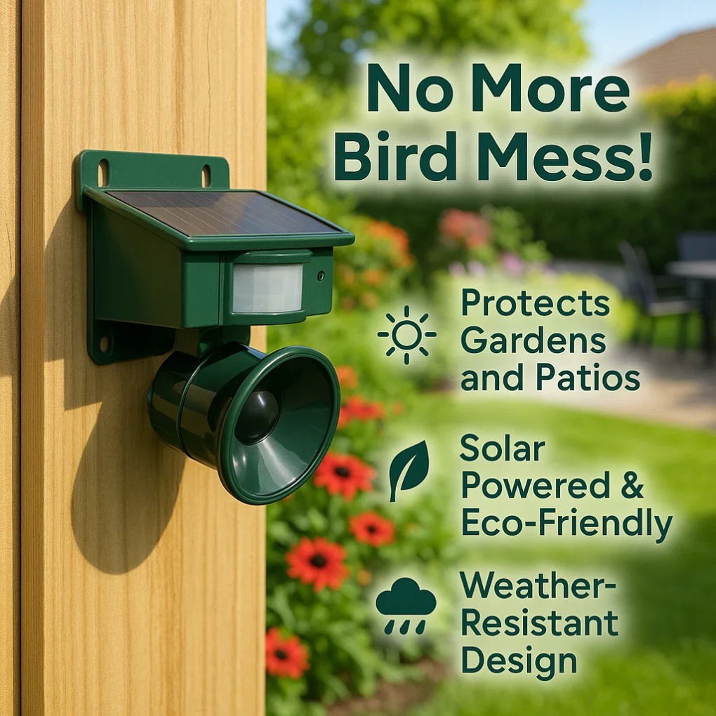 Davy | Solar Motion Sensor Bird Repeller for Gardens