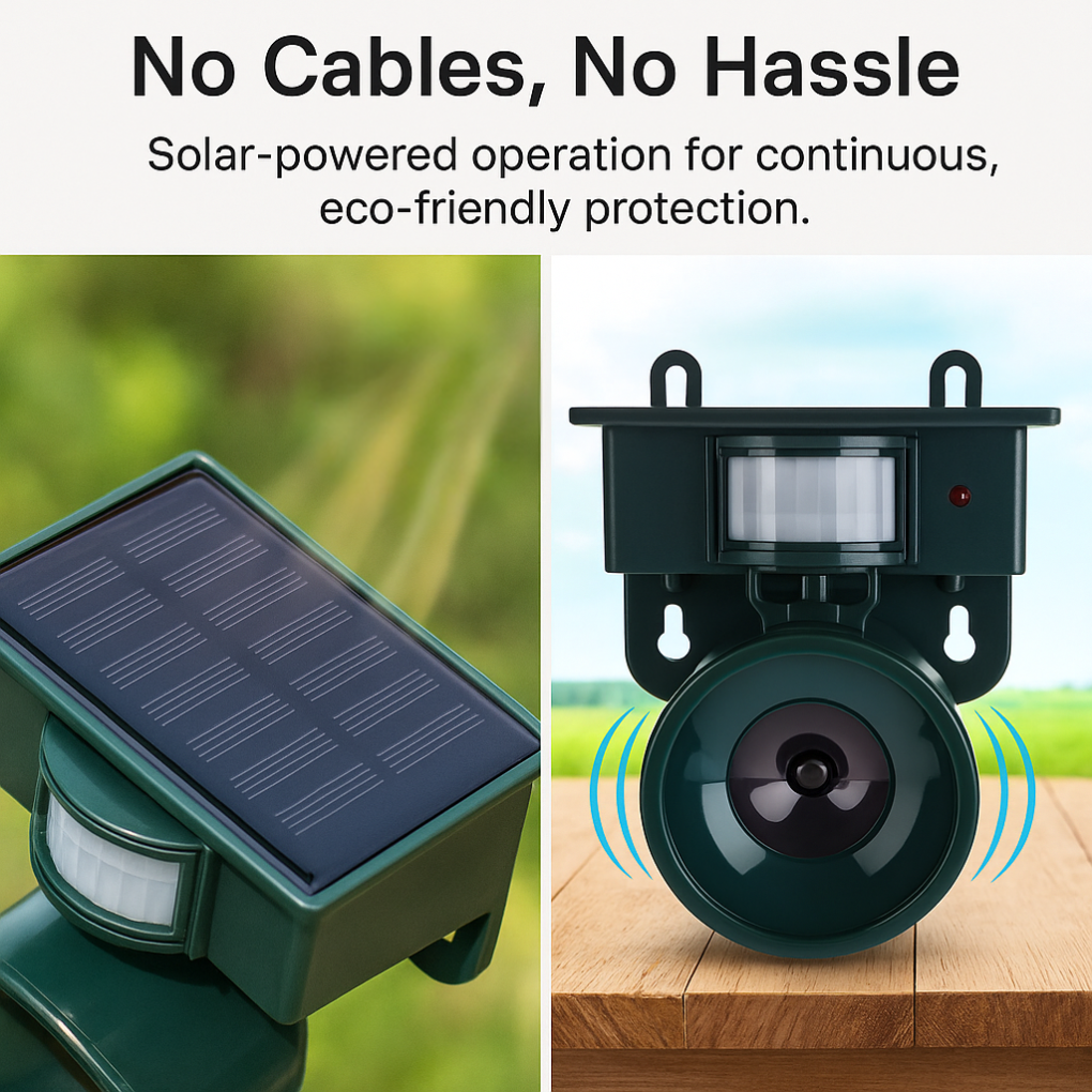 Davy | Solar Motion Sensor Bird Repeller for Gardens