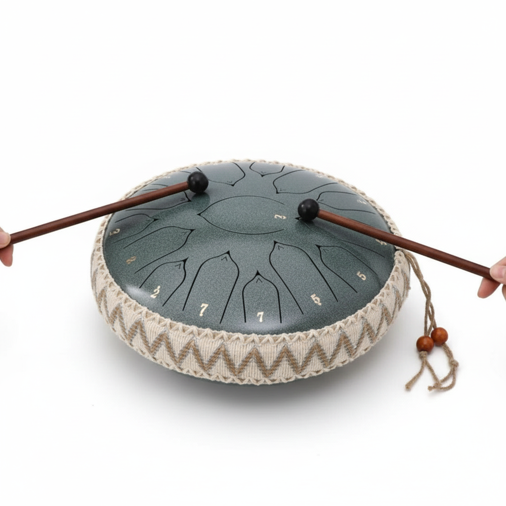 Davy | Steel Tongue Drum | Precision Tuning in C Major | Harmonic Overtone Resonance | Includes Mallets & Accessories | For Meditation & Sound Therapy