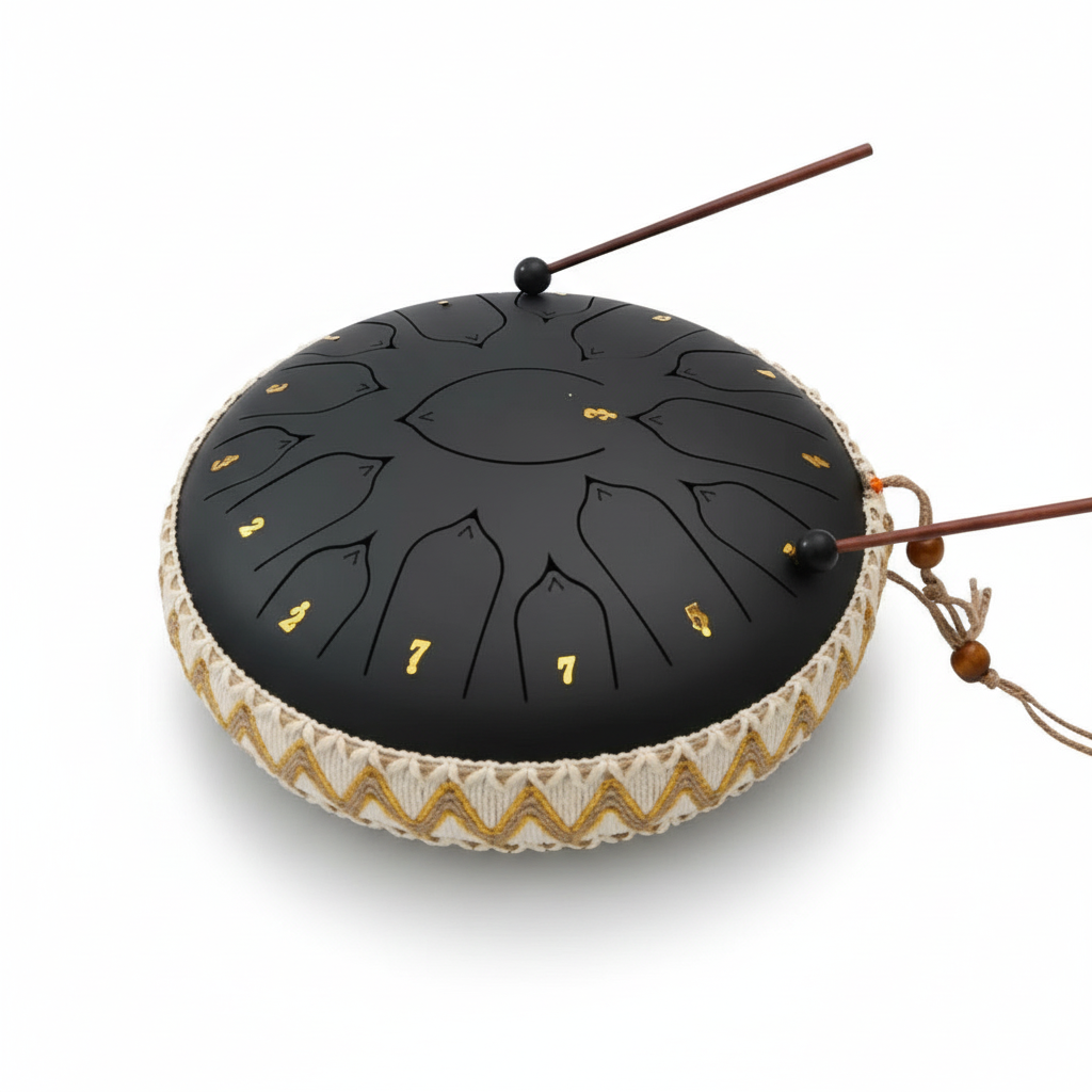 Davy | Steel Tongue Drum | Precision Tuning in C Major | Harmonic Overtone Resonance | Includes Mallets & Accessories | For Meditation & Sound Therapy