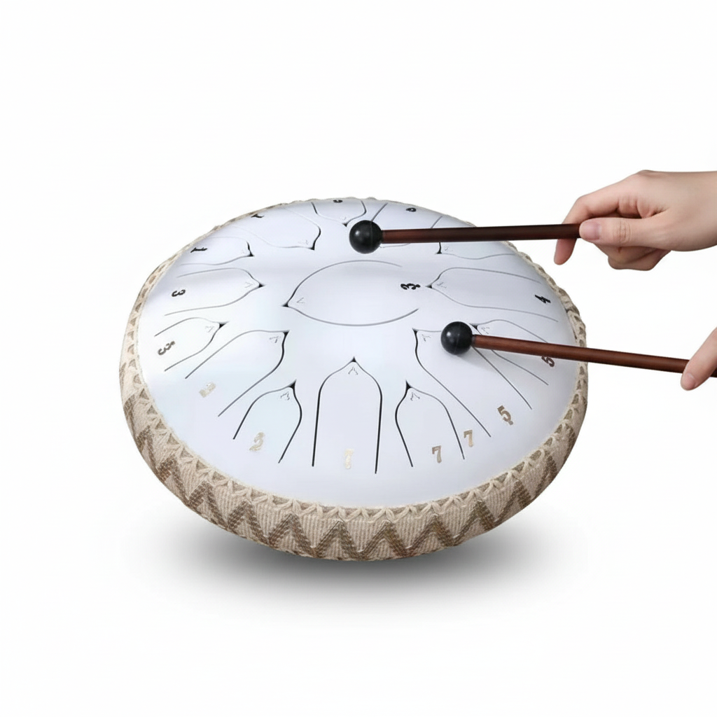 Davy | Steel Tongue Drum | Precision Tuning in C Major | Harmonic Overtone Resonance | Includes Mallets & Accessories | For Meditation & Sound Therapy