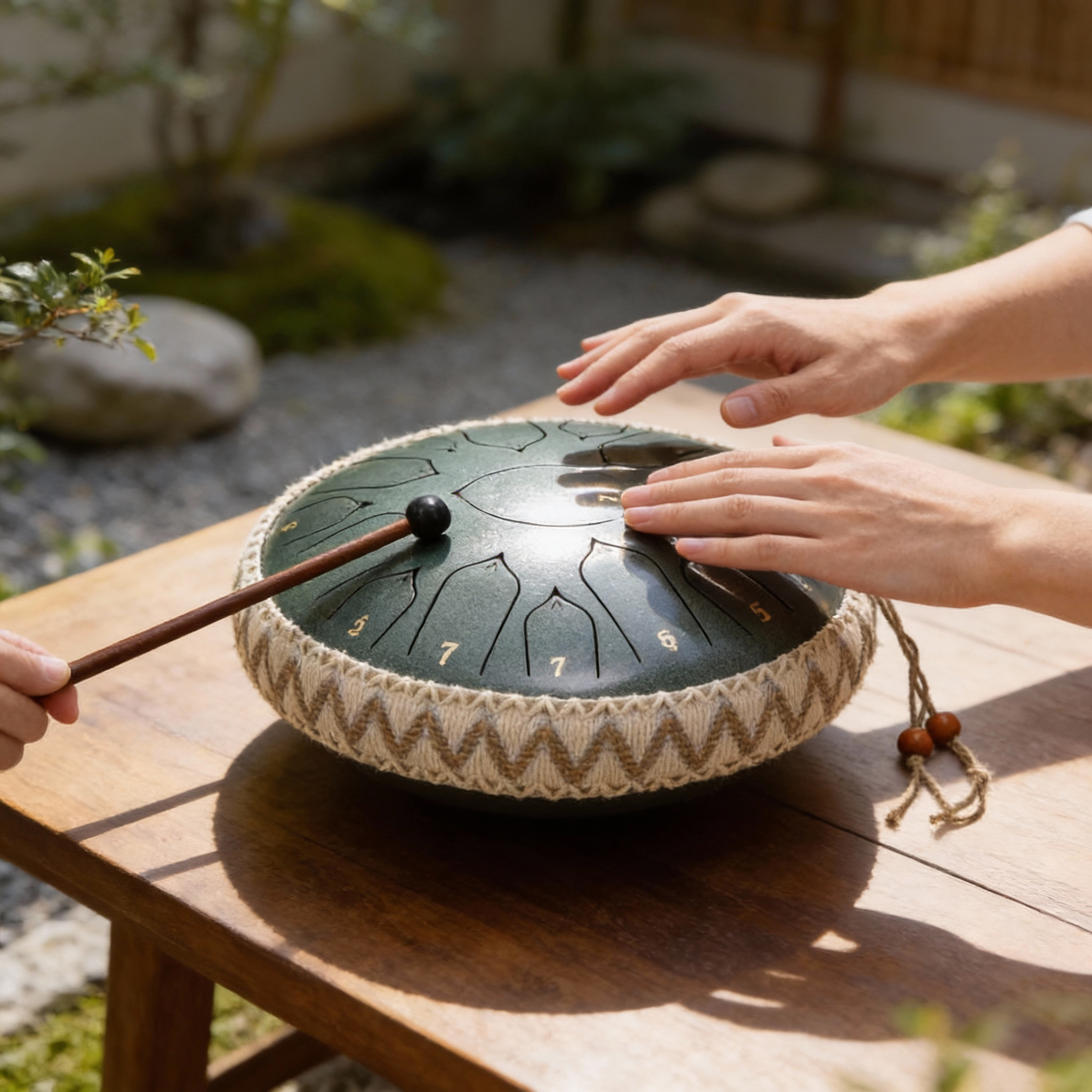 Davy | Steel Tongue Drum | Precision Tuning in C Major | Harmonic Overtone Resonance | Includes Mallets & Accessories | For Meditation & Sound Therapy