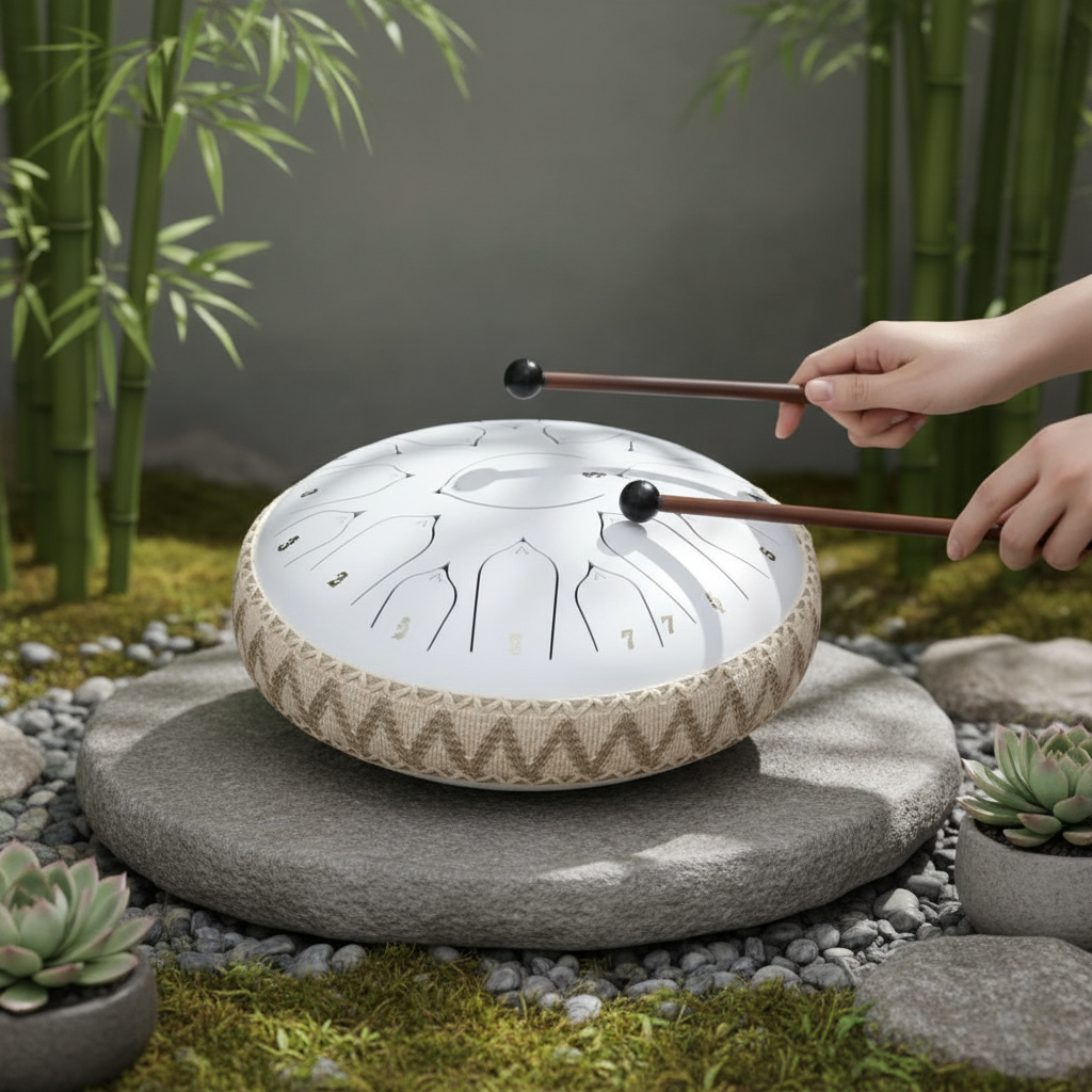 Davy | Steel Tongue Drum | Precision Tuning in C Major | Harmonic Overtone Resonance | Includes Mallets & Accessories | For Meditation & Sound Therapy