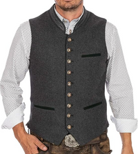 Davy | Gilet traditionnel brodé slim pour homme