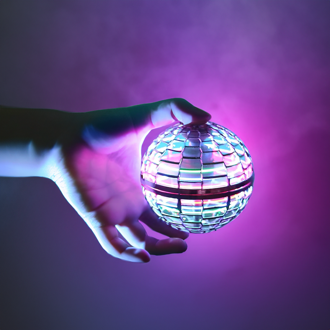 Davy | The Original Flying Orb Ball | Aerodynamic Flight Spinner with LED Effects | 360° Rotation & Boomerang Function | Shockproof Housing & USB Fast Charging