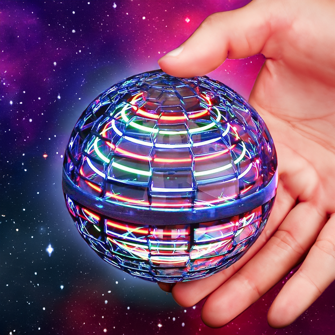 Davy | The Original Flying Orb Ball | Aerodynamic Flight Spinner with LED Effects | 360° Rotation & Boomerang Function | Shockproof Housing & USB Fast Charging